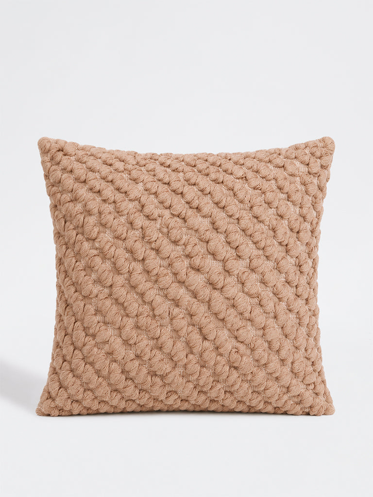 Westside Home Peach Popcorn Textured Cushion Cover