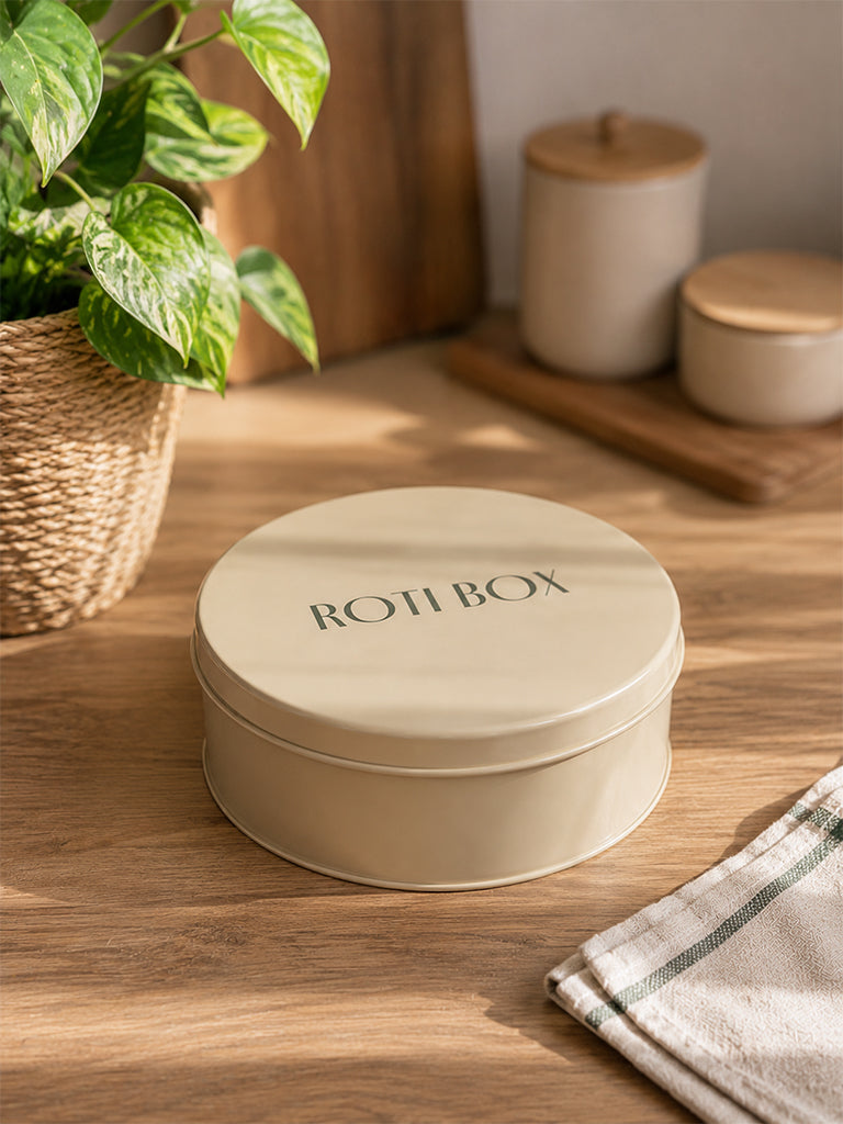 Westside Home Light Beige Roti Box with Lid