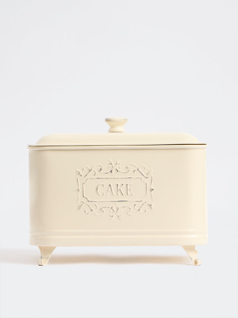 Westside Home Ivory Victorian Style Cake Box with Feet