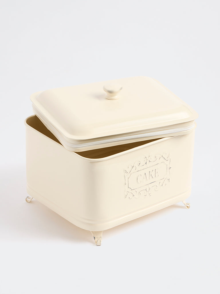 Westside Home Ivory Victorian Style Cake Box with Feet