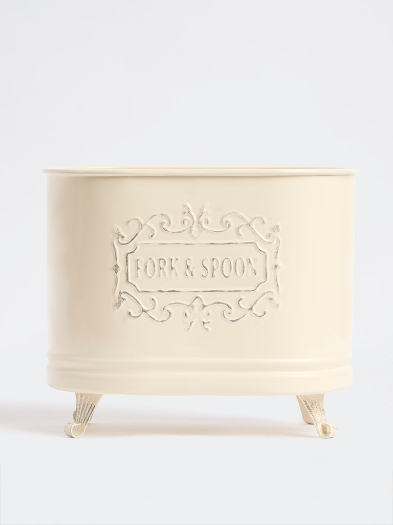 Westside Home Ivory Victorian Style Cutlery Holder
