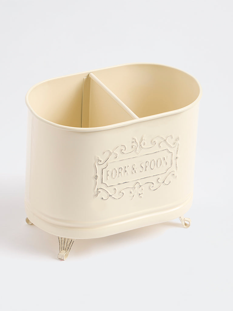 Westside Home Ivory Victorian Style Cutlery Holder