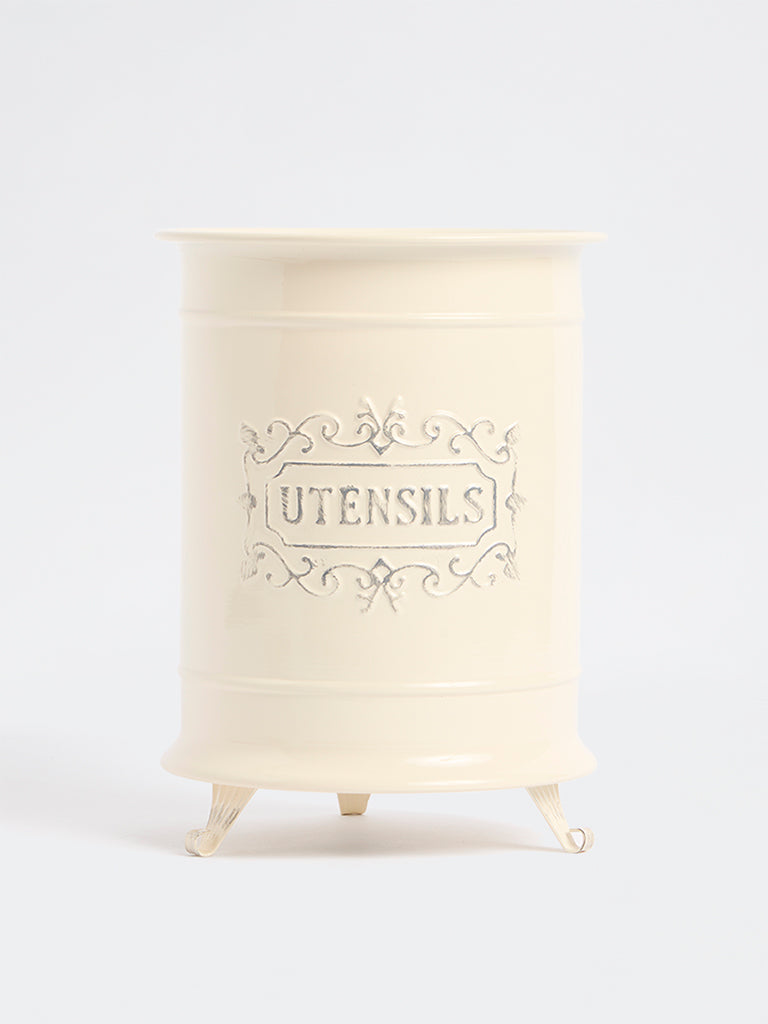 Westside Home Ivory Victorian Style Utensil Holder