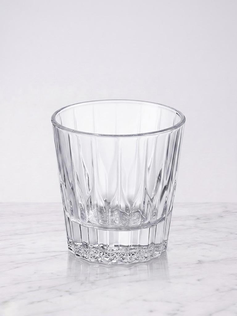 Westside Home Clear Faceted Whiskey Glass