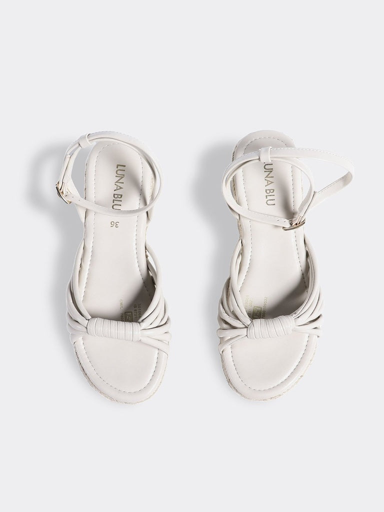 LUNA BLU Ivory Wedge Sandals