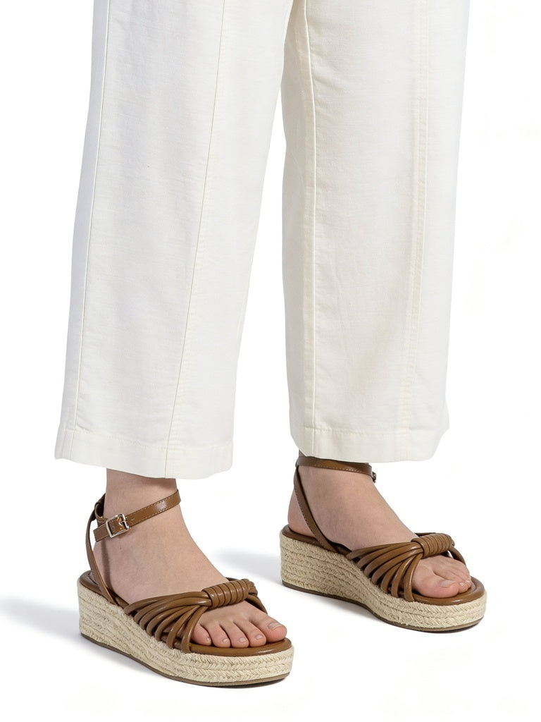 LUNA BLU Tan Wedge Sandals