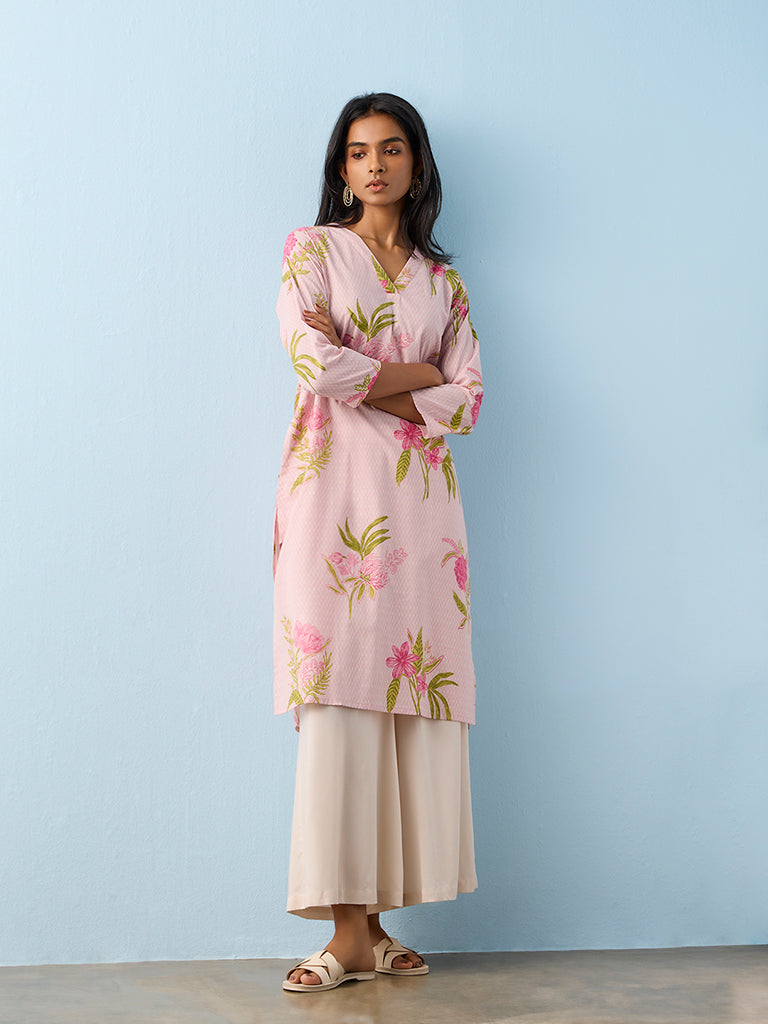 Utsa Beige Solid Palazzos