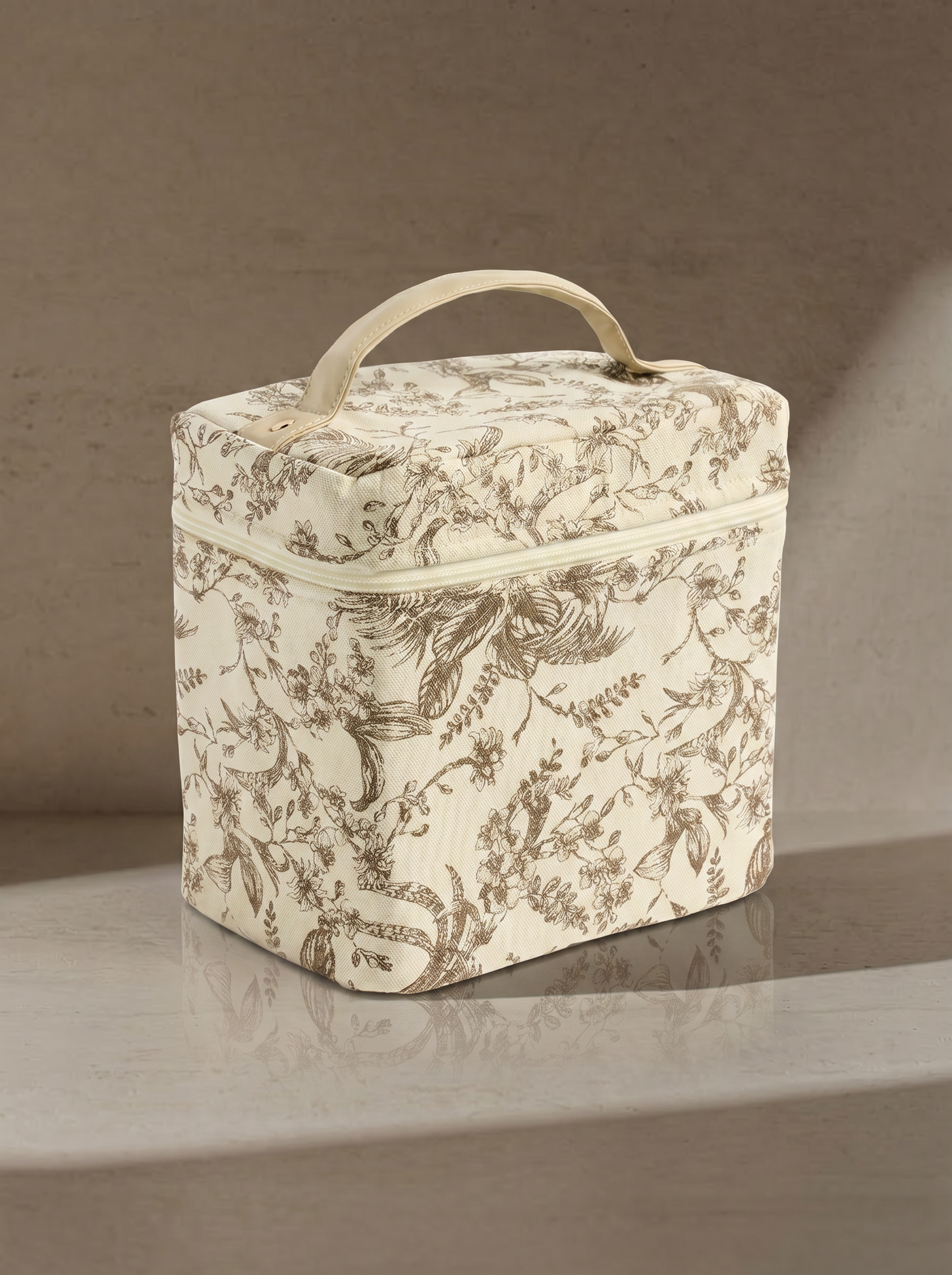Westside Home Brown Botanical Printed Lunch Bag
