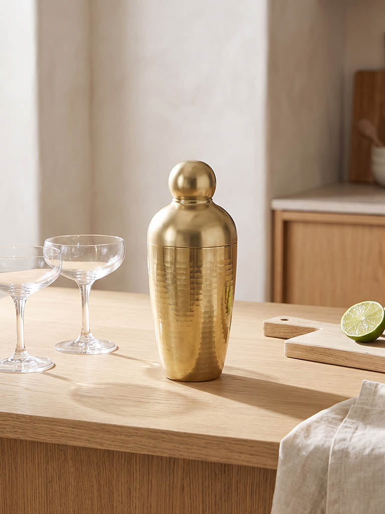 Westside Home Gold Textured Cocktail Shaker