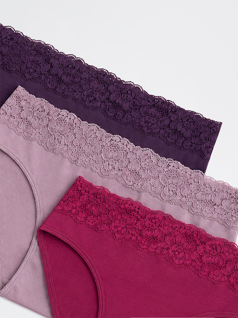 Wunderlove 3-Pack Hi-Leg Cotton-Blend Briefs