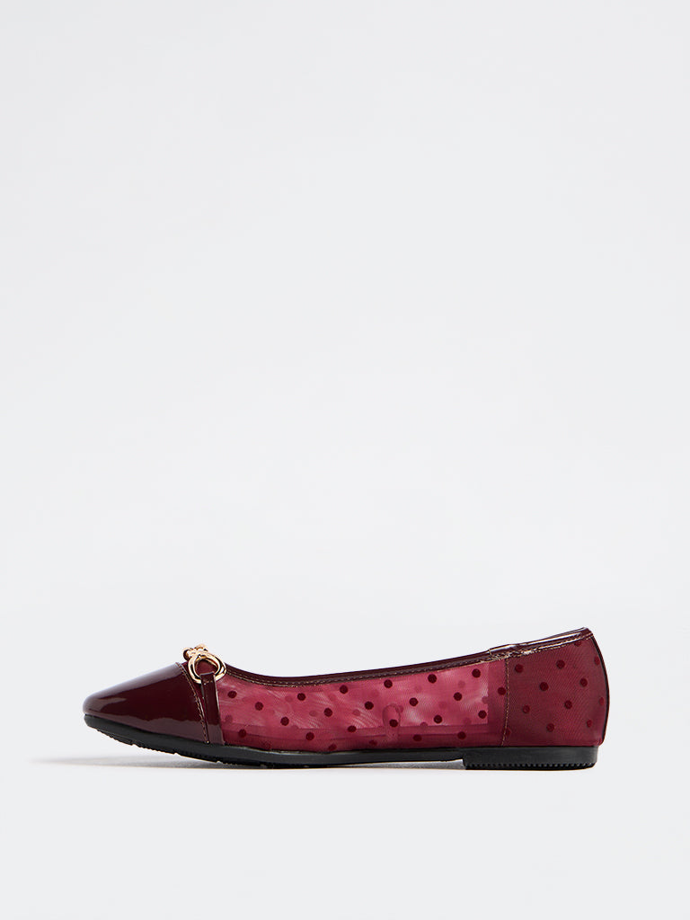 LUNA BLU Burgundy Ballerinas
