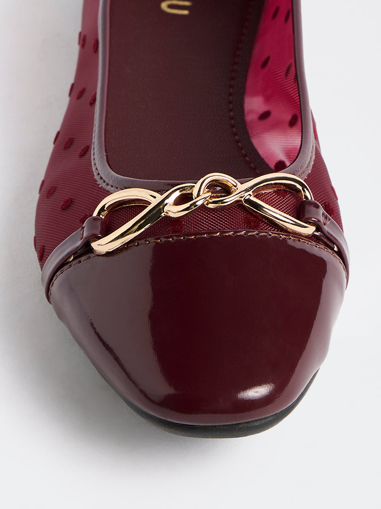 LUNA BLU Burgundy Ballerinas
