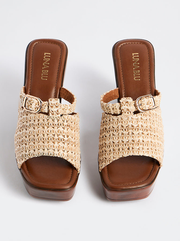 LUNA BLU Beige Heel Sandals