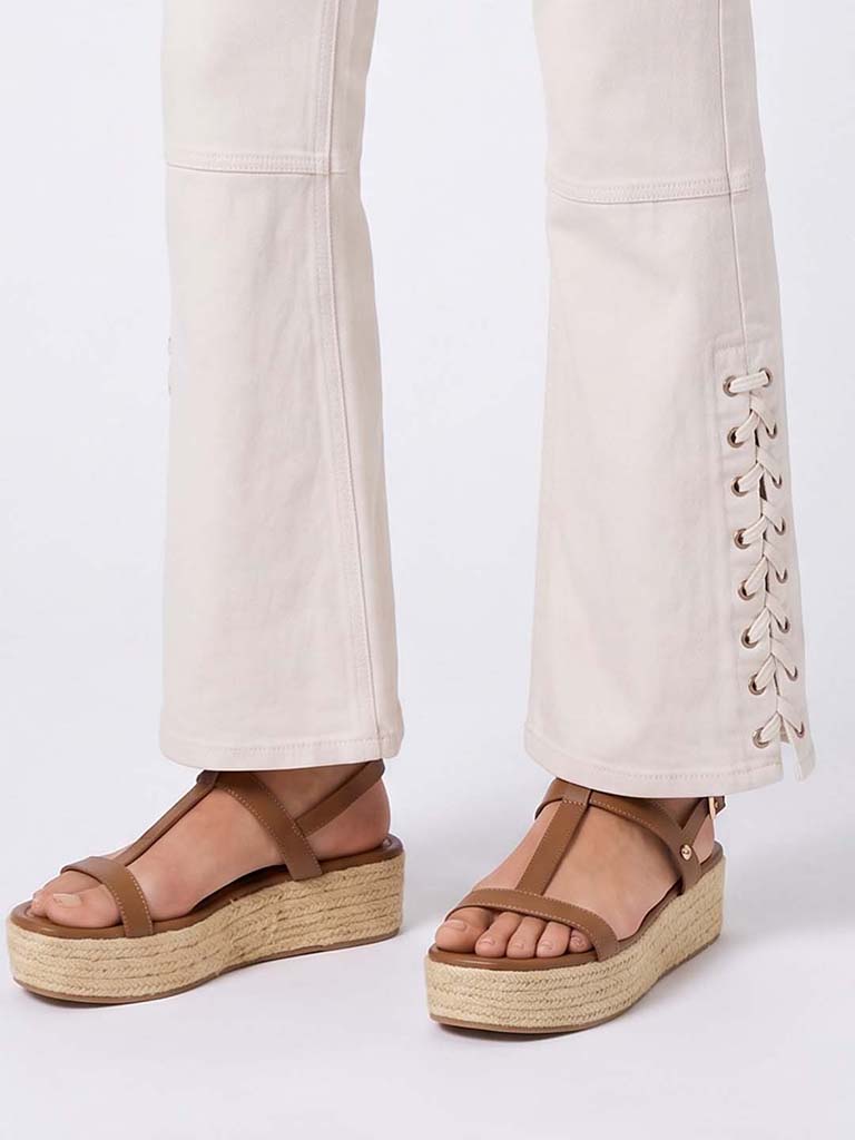 LUNA BLU Brown Wedge Heel Sandals