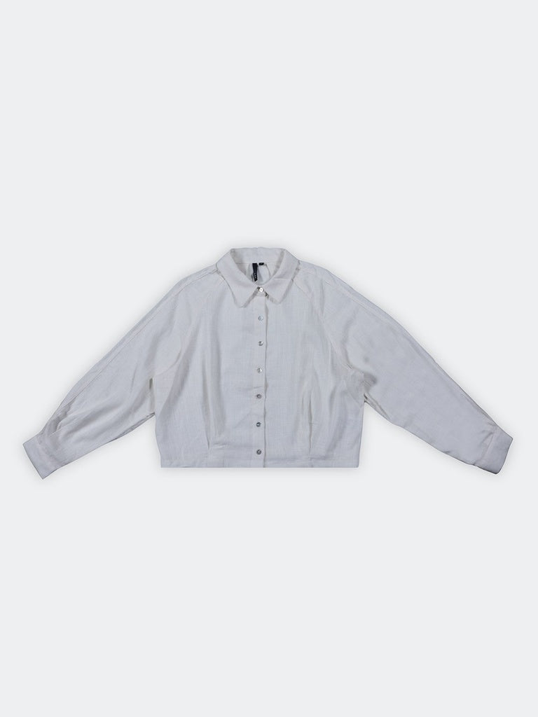 LOV Off-White Solid Shirt