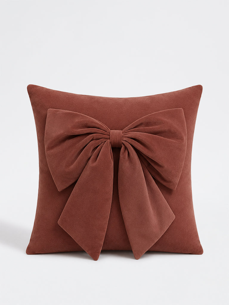 Westside Home Rust Bow Design Cushion Cover