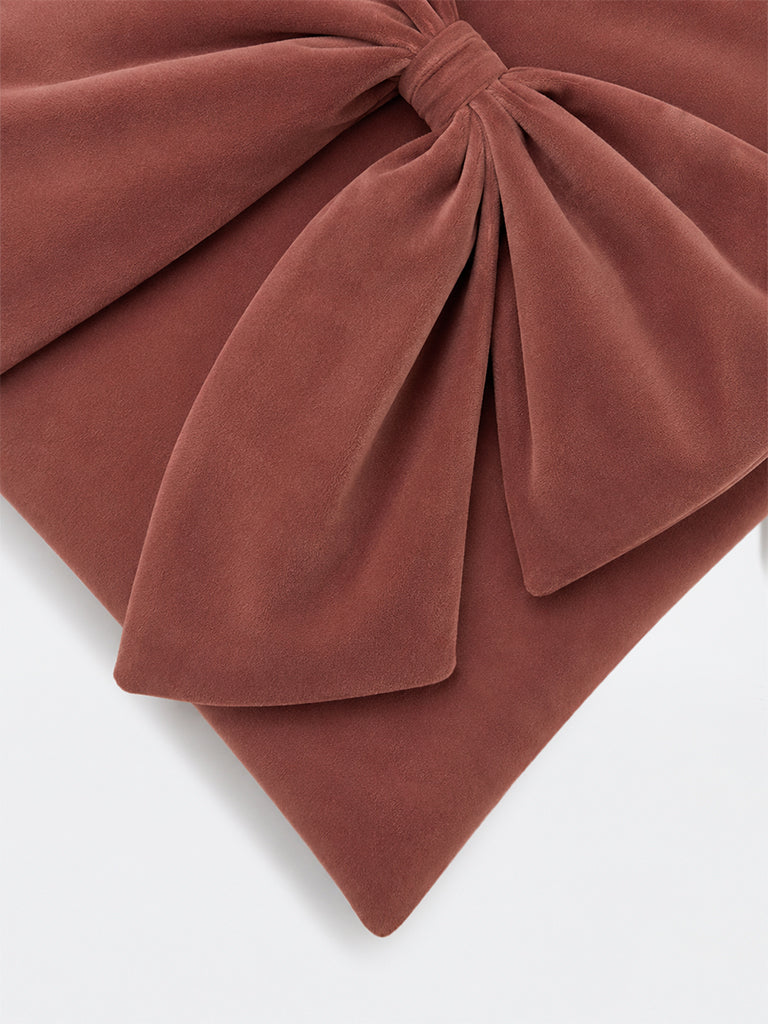 Westside Home Rust Bow Design Cushion Cover