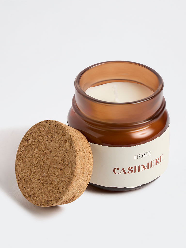 Westside Home Brown Glass Cashmere Candle Jar