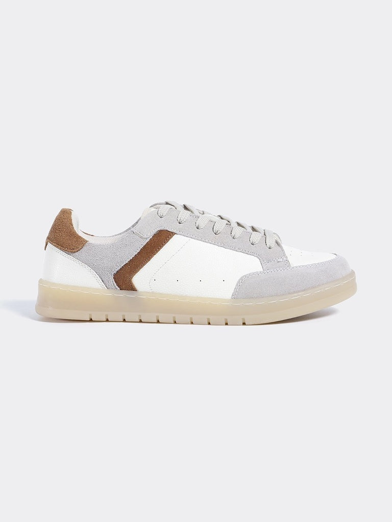 SOLEPLAY Beige Suede Lace Up Sneakers