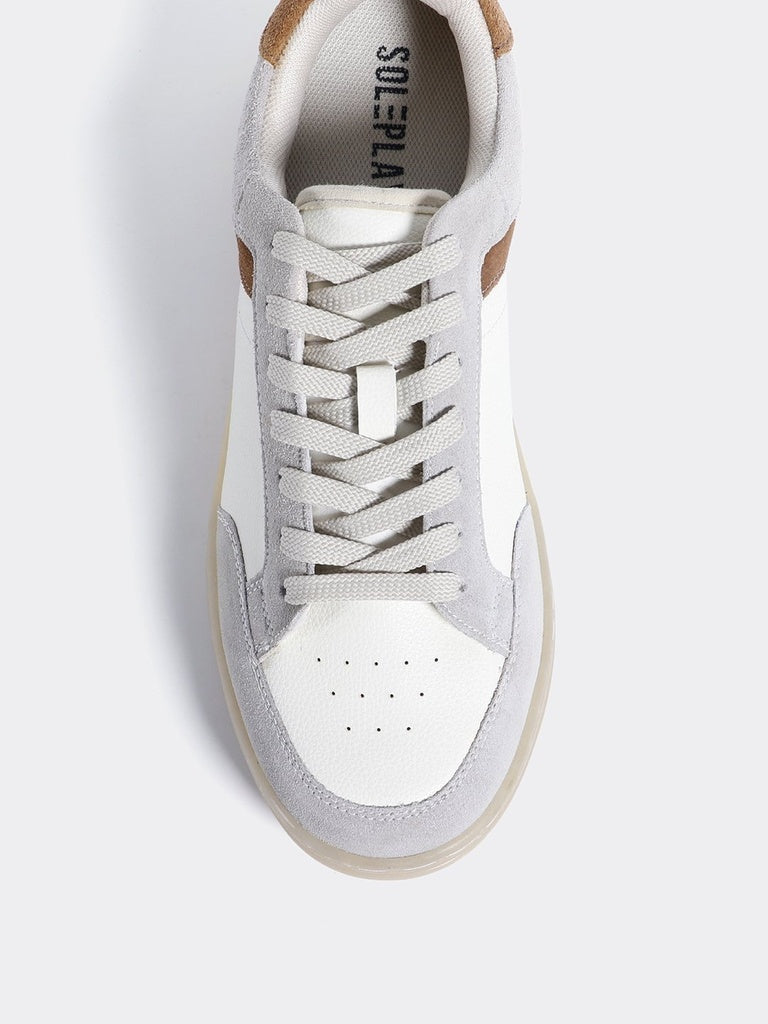 SOLEPLAY Beige Suede Lace Up Sneakers