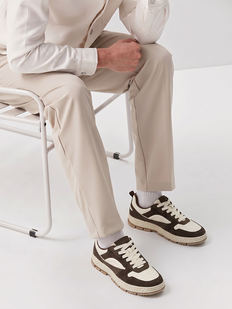 SOLEPLAY Dark Brown Lace-Up Sneakers