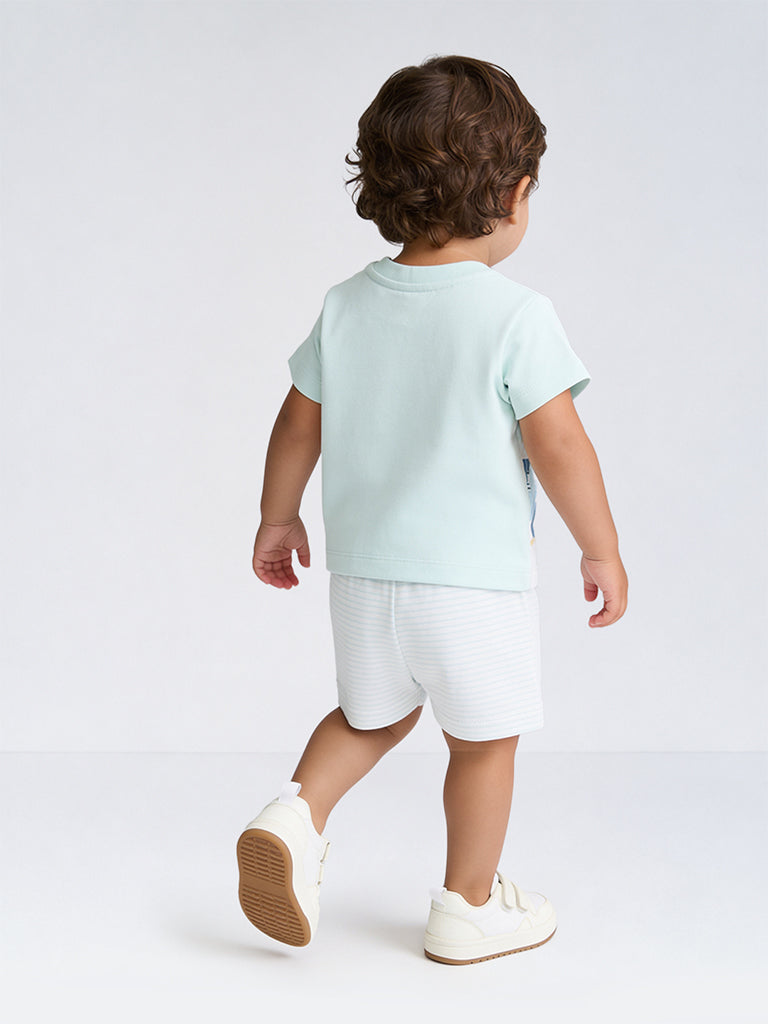 HOP Baby Boys Multicolour Printed Cotton T-Shirts - Pack of 3