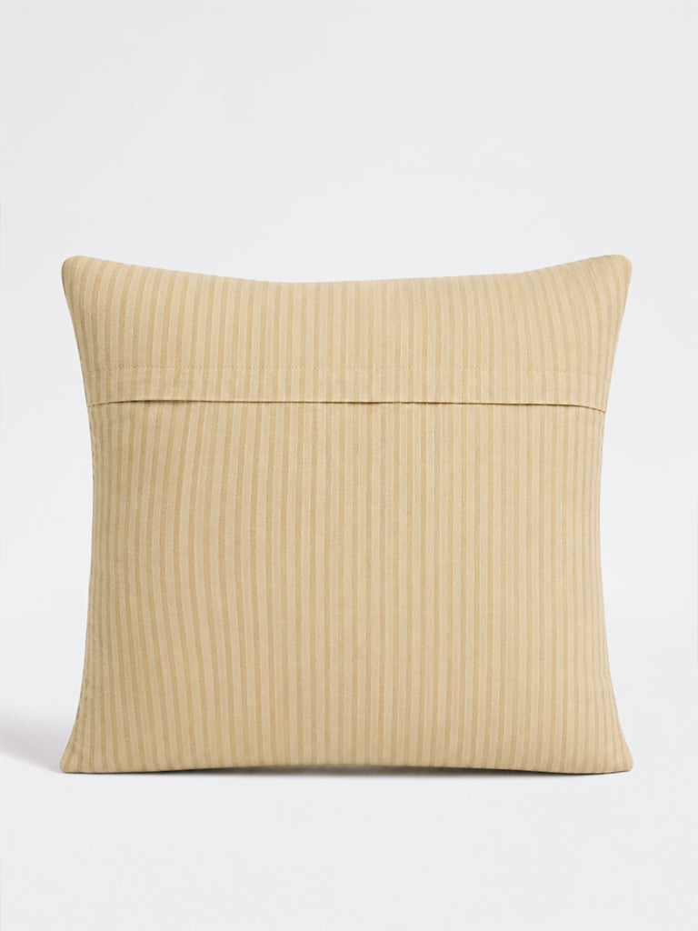 Westside Home Red Pleated Velvet Cushion Cover