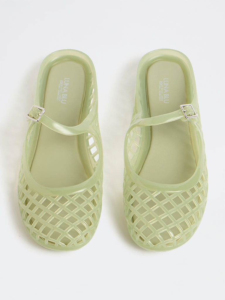 LUNA BLU Sage Green Mary Jane Shoes