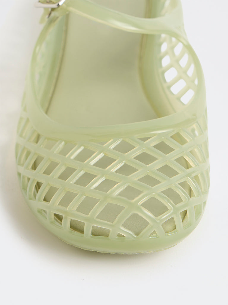 LUNA BLU Sage Green Mary Jane Shoes