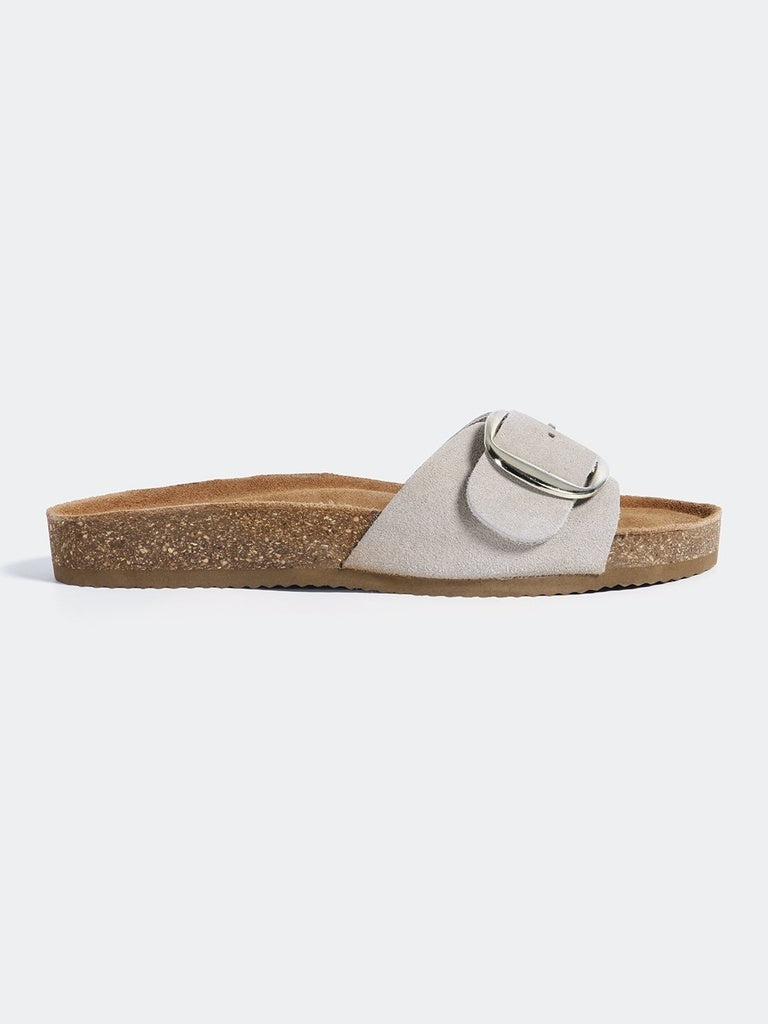 LUNA BLU Ivory Buckle Strap Sandals