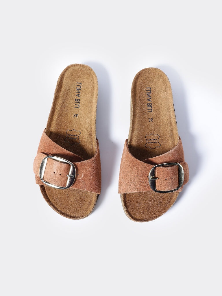 LUNA BLU Rust Buckle Slides