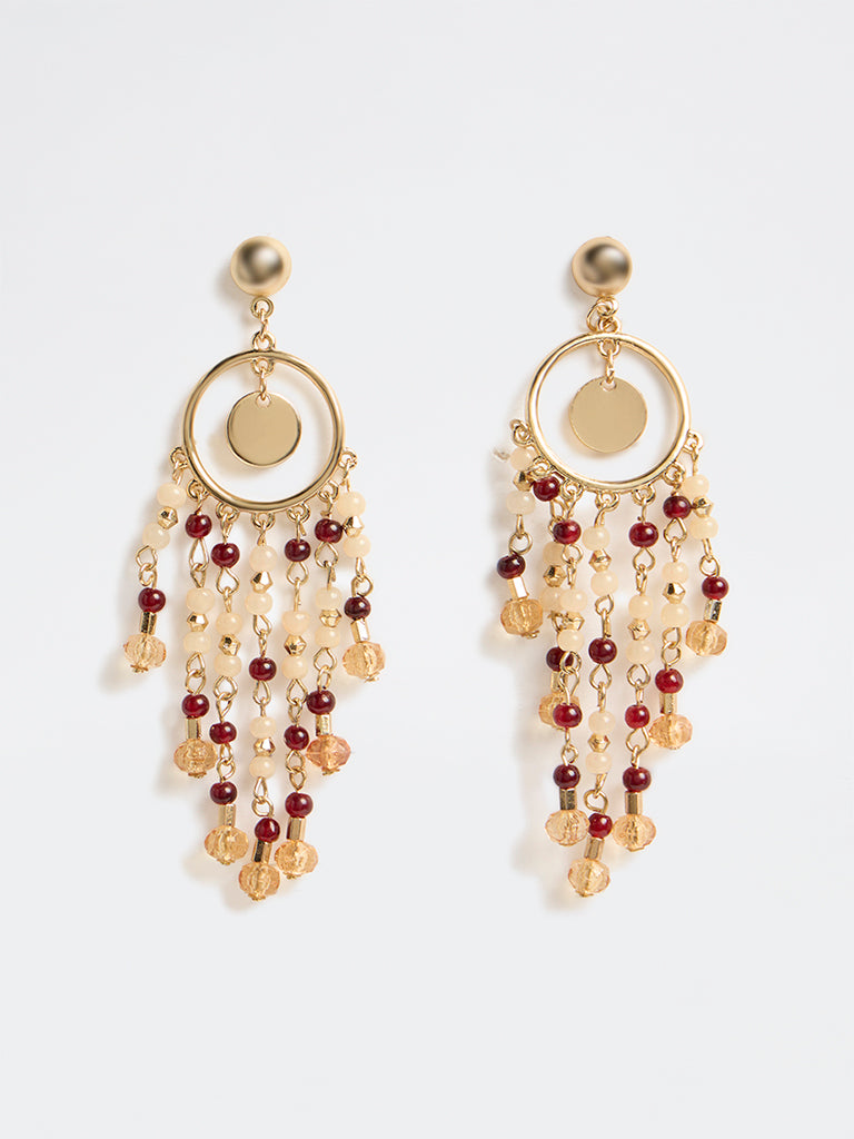 Westside Accessories Multicolour Beaded Drop Earrings