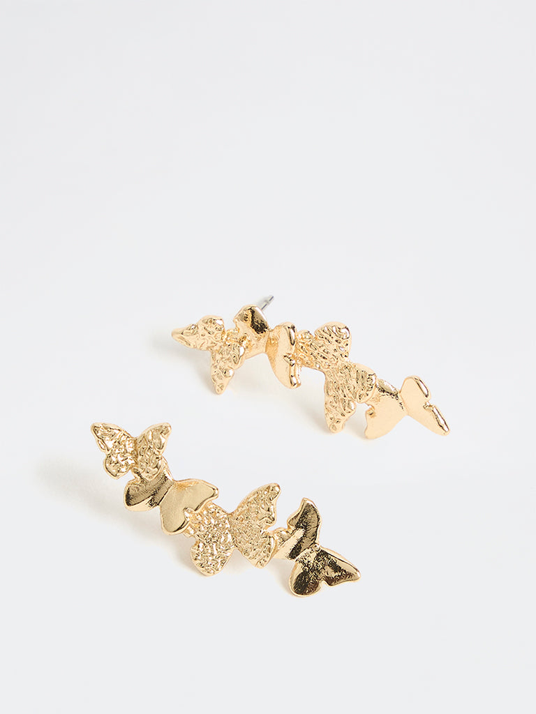 Westside Accessories Gold Butterfly Earrings