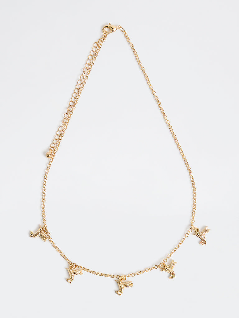 Westside Accessories Gold Bird Charm Necklace