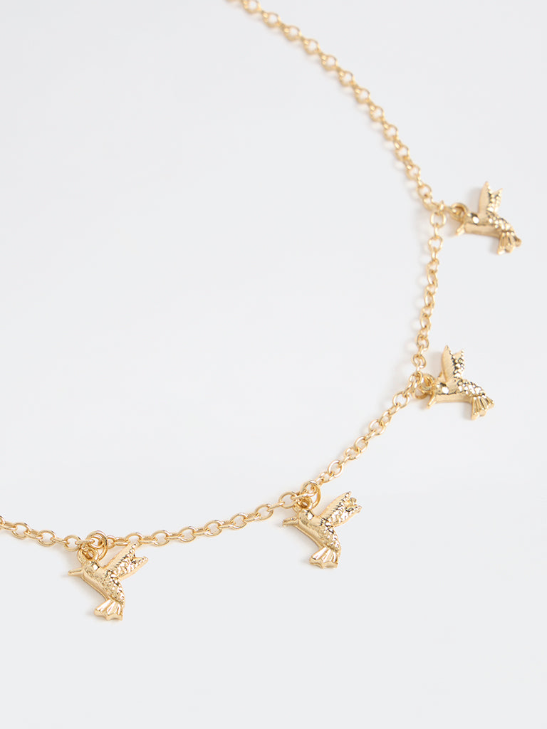 Westside Accessories Gold Bird Charm Necklace