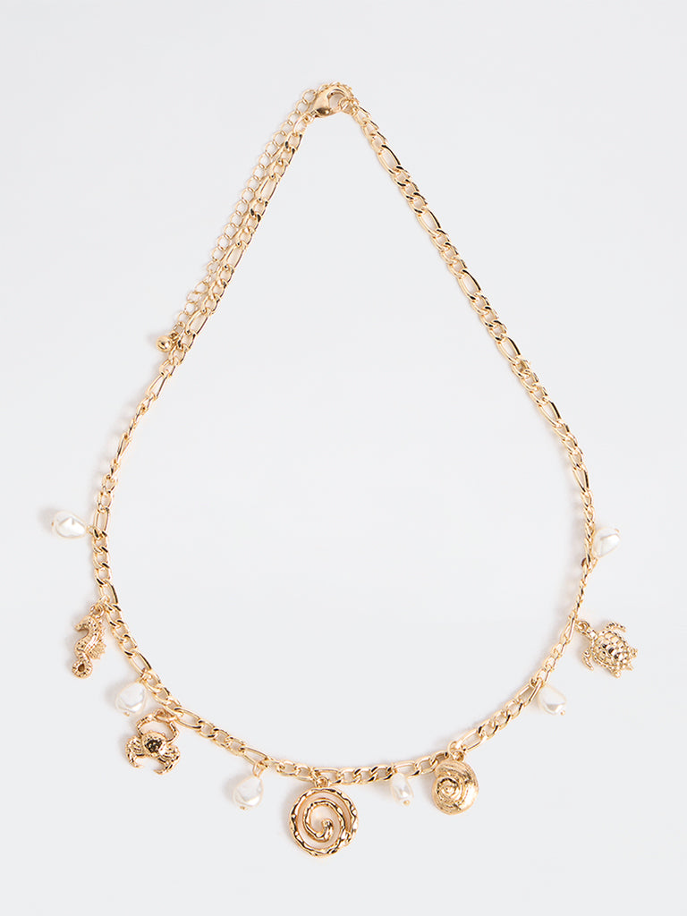 Westside Accessories Gold Sea Charms Necklace