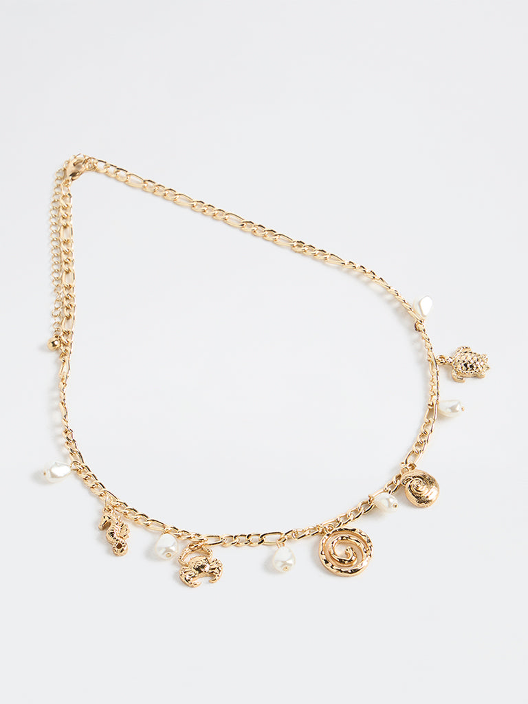 Westside Accessories Gold Sea Charms Necklace