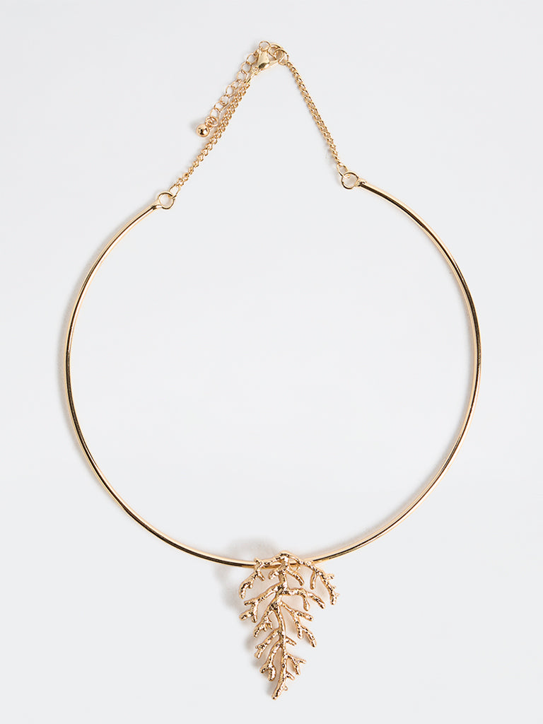 Westside Accessories Gold Reef Charm Hasli Necklace