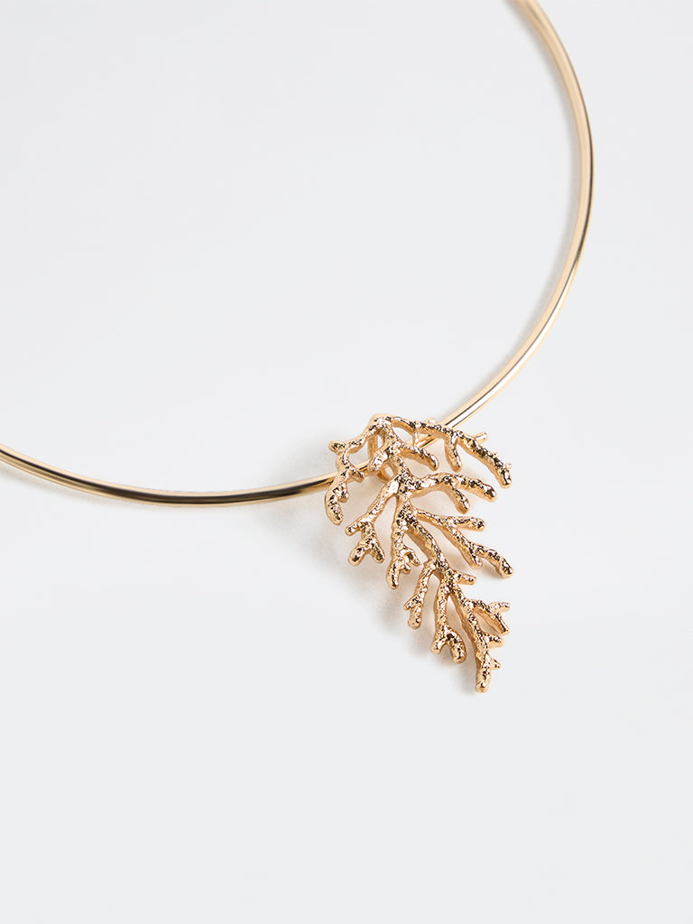 Westside Accessories Gold Reef Charm Hasli Necklace