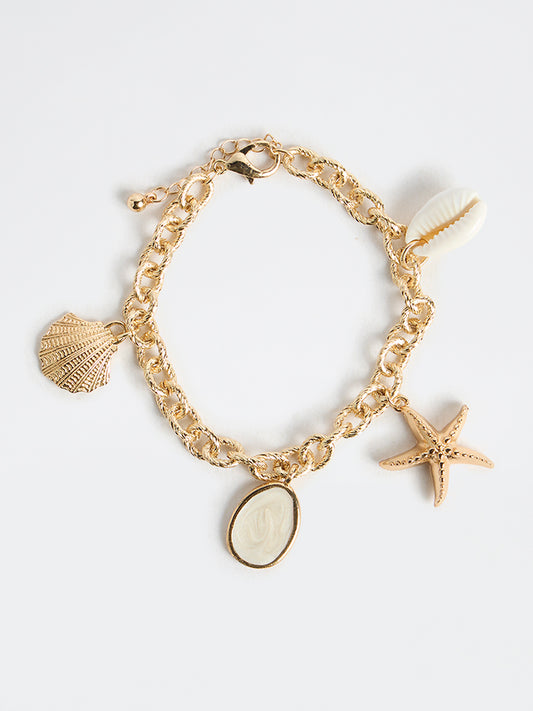 Westside Accessories Gold Sea Charms Bracelet