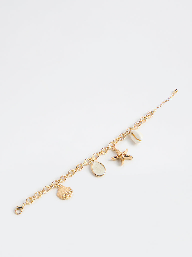 Westside Accessories Gold Sea Charms Bracelet