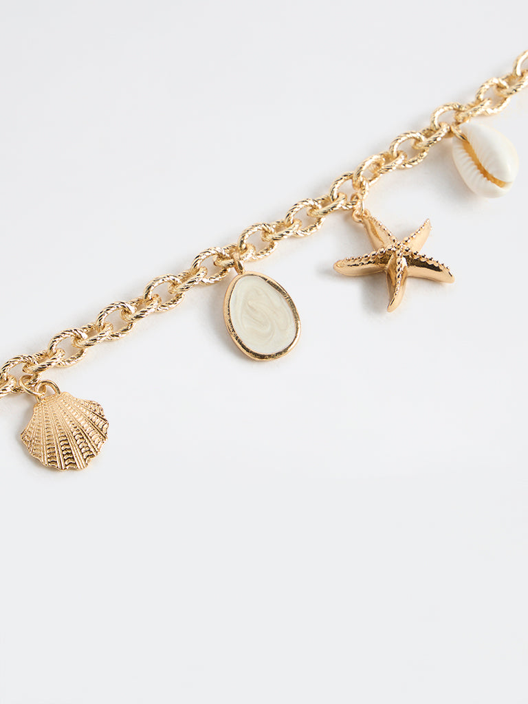 Westside Accessories Gold Sea Charms Bracelet