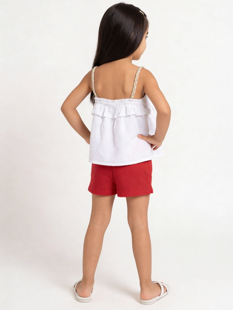HOP Kids Girls Off-White Textured Top