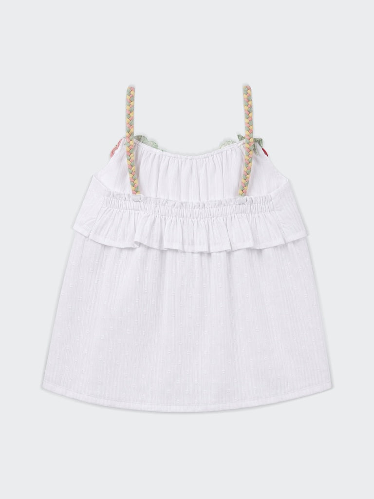 HOP Kids Girls Off-White Textured Top