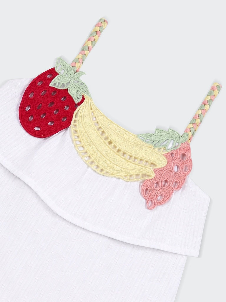 HOP Kids Girls Off-White Textured Top