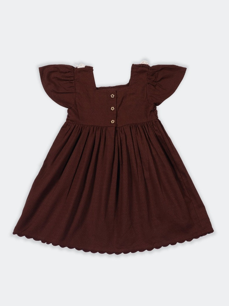Buy HOP Kids Girls Brown Floral Bodice Cotton Fit and Flare Dress from Westside Buy HOP Kids Girls Brown Floral Bodice Cotton Fit and Flare Dress from Westside