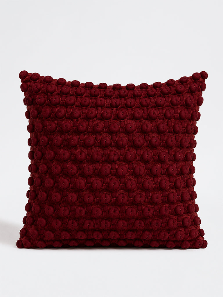 Westside Home Red Bubbles Textured Cushion Cover