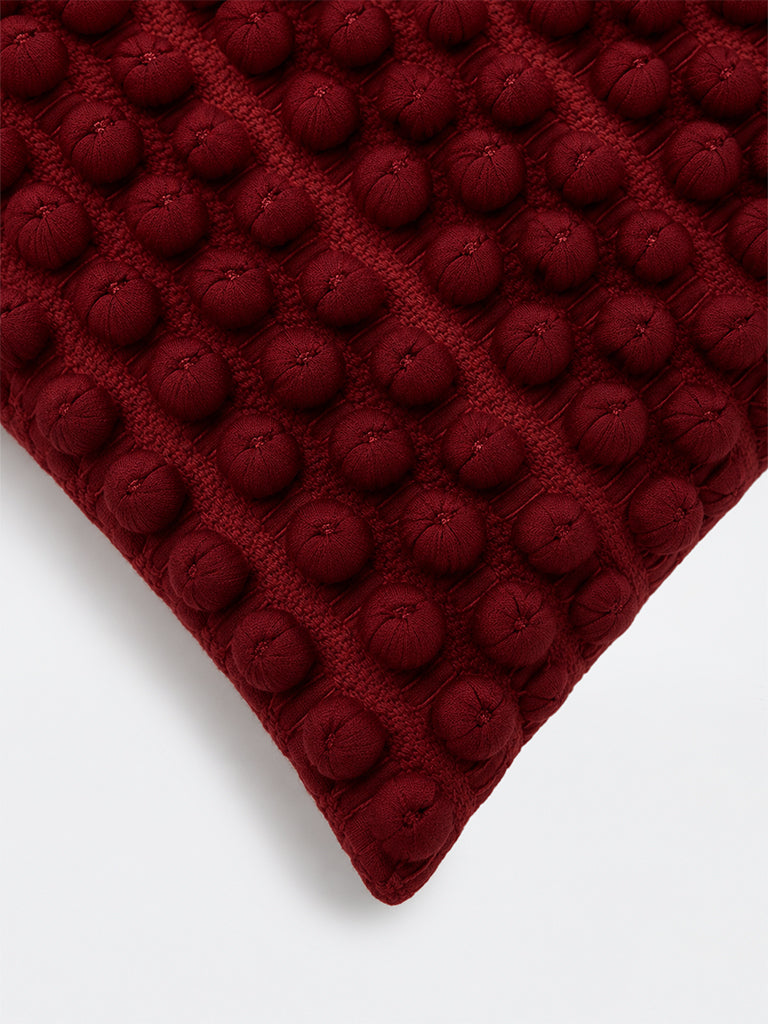 Westside Home Red Bubbles Textured Cushion Cover