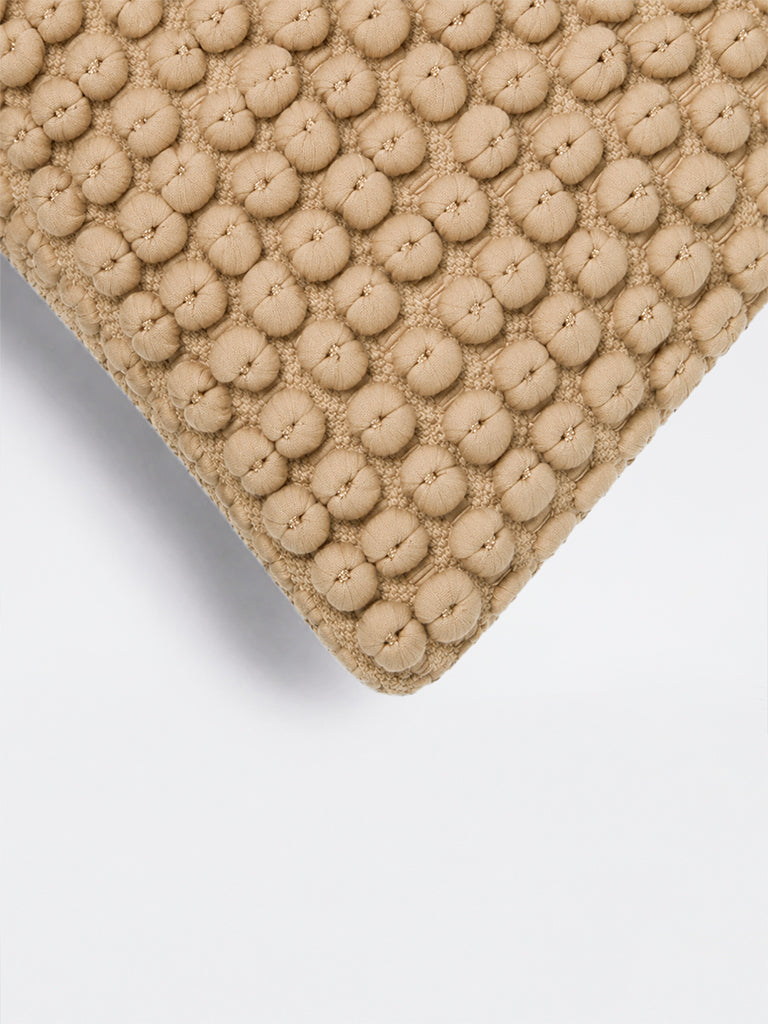 Westside Home Taupe Bubbles Textured Cushion Cover