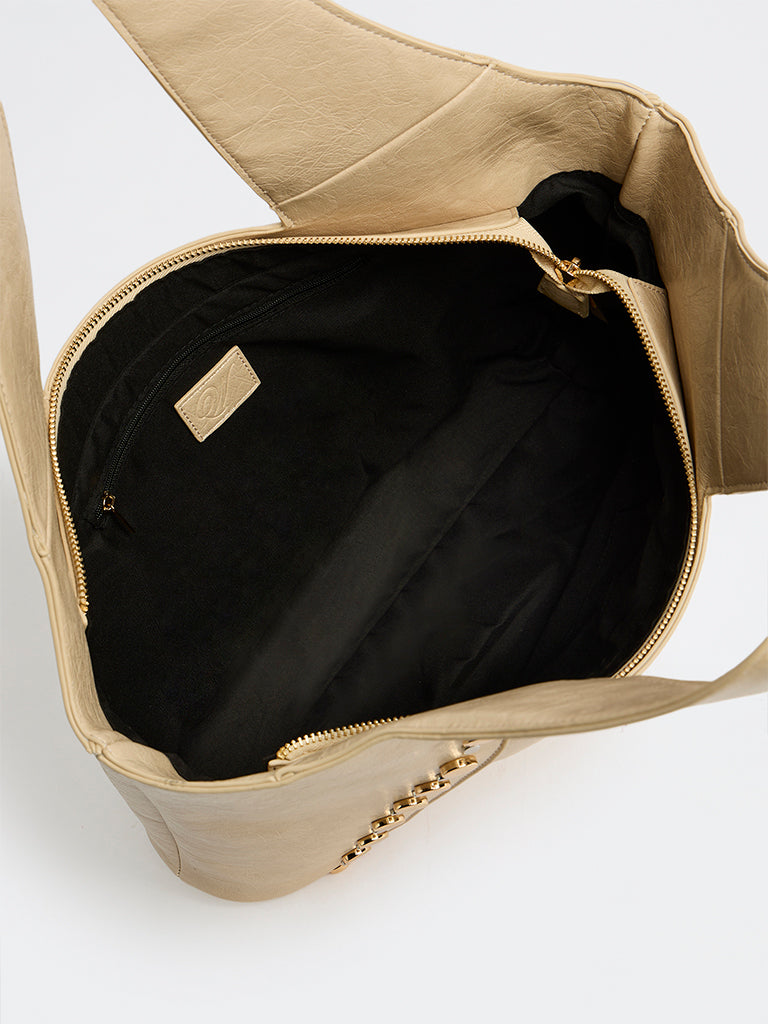 Westside Off-White Stud-Detail Tote Bag